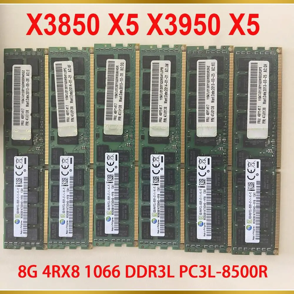 Server Memory 1 Pcs For IBM RAM X3850 X5 X3950 X5 8GB 8G 4RX8 1066 DDR3L PC3L-8500R ECC 49Y1399 49Y1417 47J0138 1 Server Memory 1 Pcs For IBM RAM X3850 X5 X3950 X5 8GB 8G 4RX8 1066 DDR3L