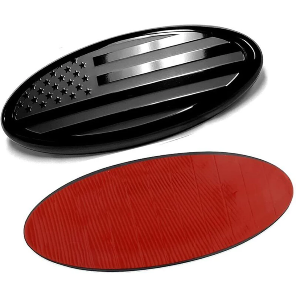 Front Grill 9-Inch Ford Oval Badge With US Flag - Front Grille Or - Foto 9