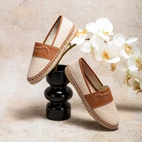 Simple Classic Patchwork Design Women's Flat Shoes Letters Print Fashionable Versatile Women's Casual Shoes