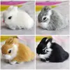 Children Cognition Chicken Model Figurine Realistic Furry Animal Doll Simulation Chick Rabbit Plush Toy Chicken Easter Gift 5