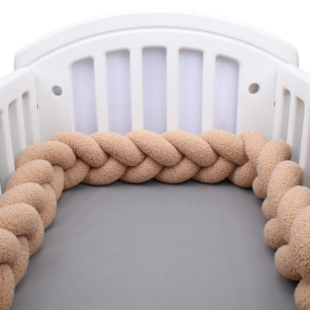 Newborn Baby Crib Bumper Cot Protector 2M Infant Bedding Set for Babies Boys Girls Braid Knot Pillow Cushion Room Decor crib bumper