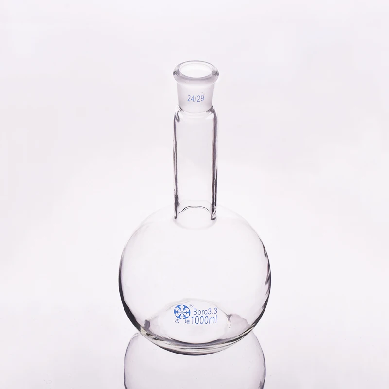 

FAPE Single standard mouth flat-bottomed flask,Long neck,Capacity 1000mL and joint 24/29,Single long neck flat flask