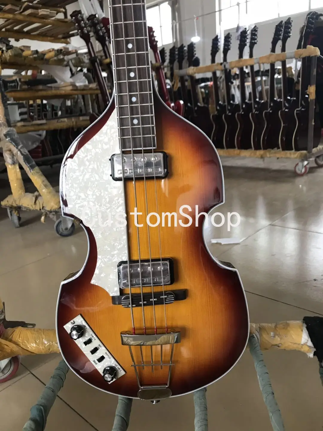 Пользовательский магазин Hofner Sunburst 4 фотоэлектрическая гитара с подсветкой из