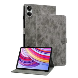 Premium PU Leather Stand Case for Tablets - Fits Up to 12.4 (Grey)