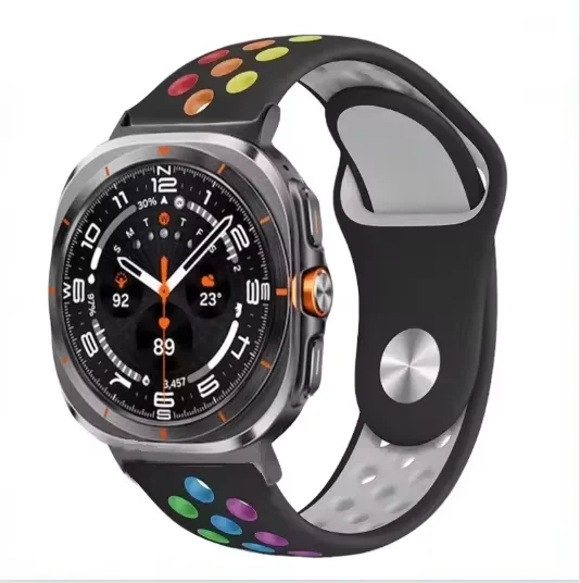 Two-Tone Silicone Breathable Sports Wristband Bracelet