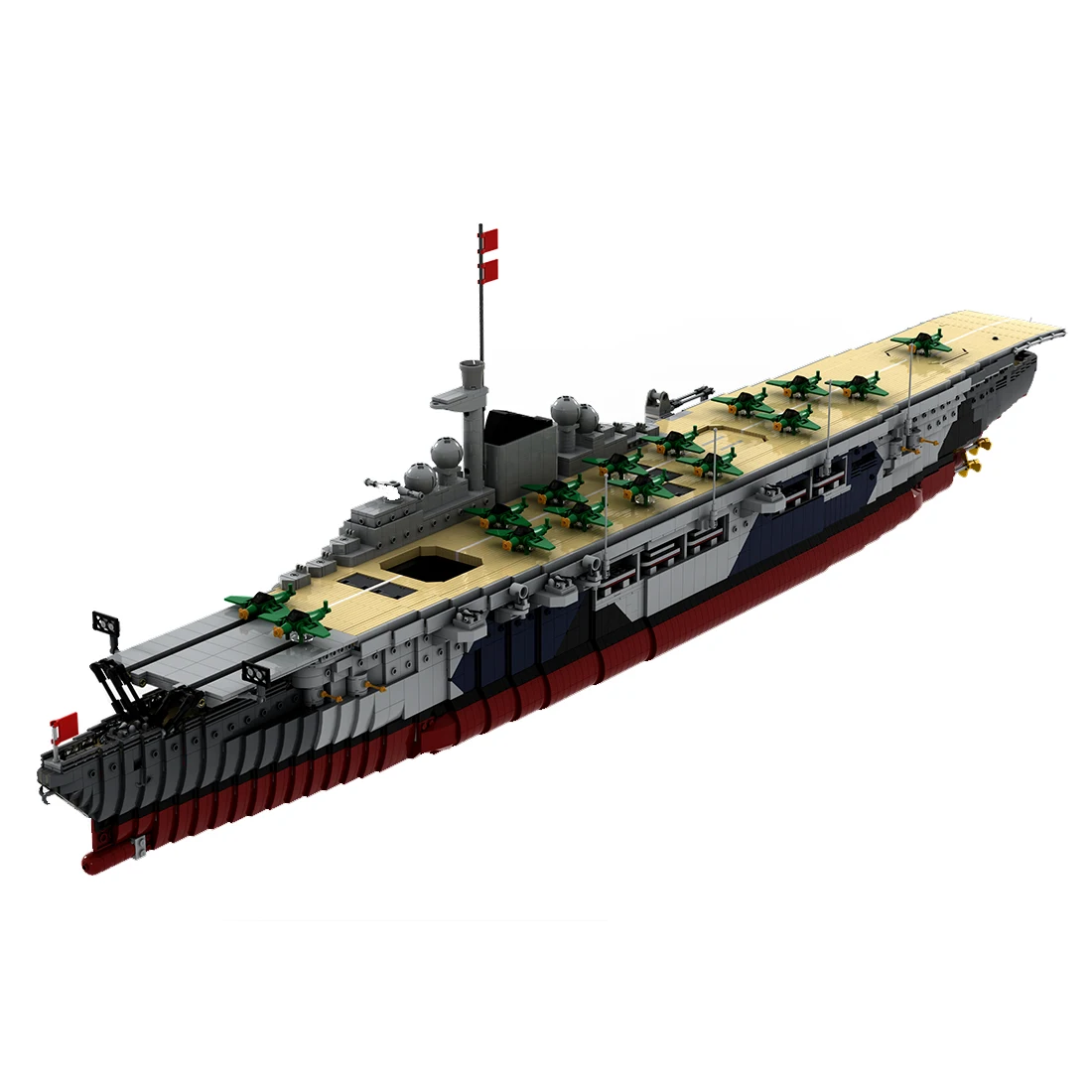 

AuthorizedMOC-34030 1/200 Graf Zeppelin Aircraft Carrier MOC Set - By Resqusto