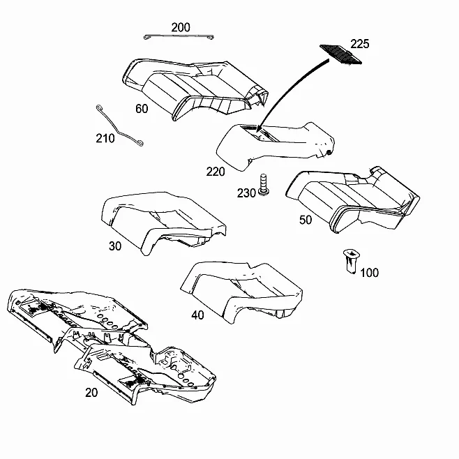 

BBmart Auto Parts Rear seat armrest trim OE 207 840 072 790 51 for Jeep 20784007279051