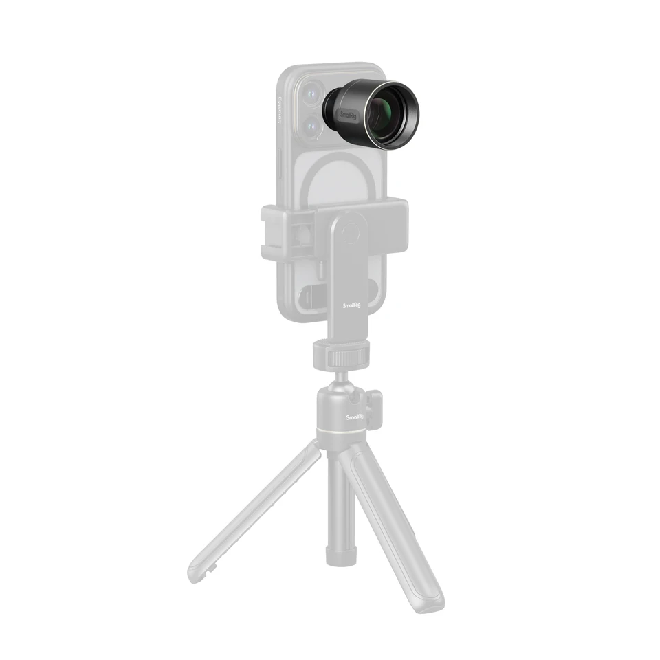 SmallRig 2 × 확대 망원 렌즈 스마트 폰 망원 렌즈 (4x / 5x) T-마운트 4K 광학 렌즈 아이폰 17 프로 맥스