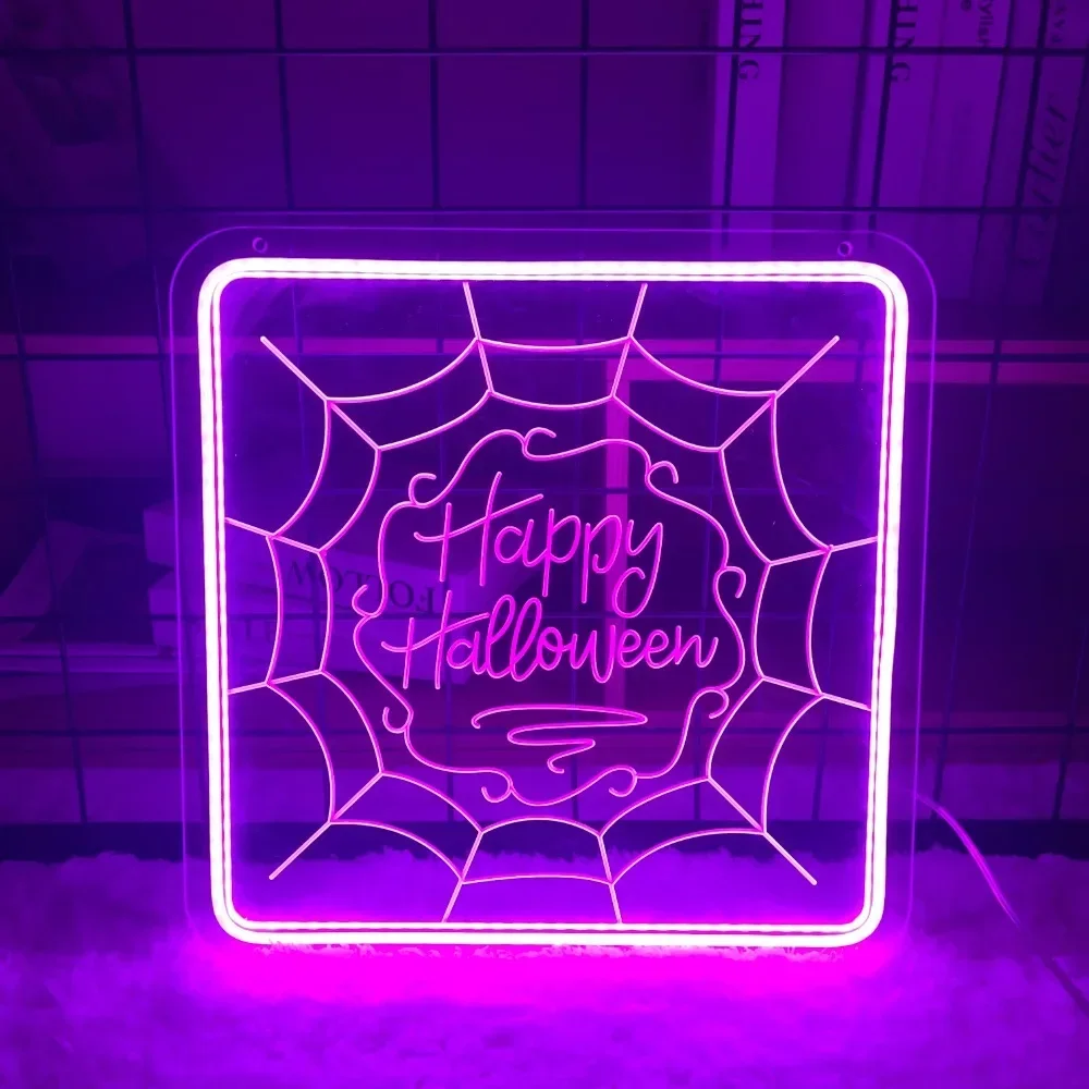 

Happy Halloween Neon Engrave Sign Personalization Custom Neony Light For Halloween Gift Neon Lamps on The Wall Room Decoration