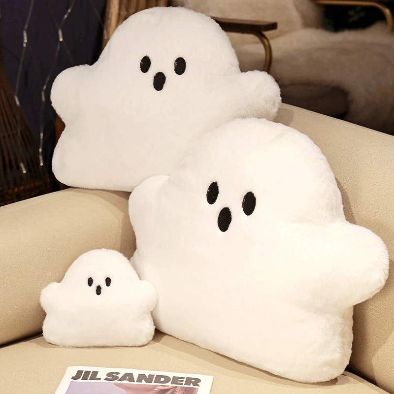 Kawaii Cloud Ghost Plush Throw Pillow Toys Cute Stuffed Soft Cartoon Baby Plushies Dolls Sofa Chair Cushion for Home Decor