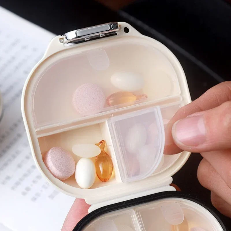 Mini Portable Pill Box Travel Seven Days Multi Grid Split Package Pills Tablets Sealed Storage Box Pill Organizer Weekly