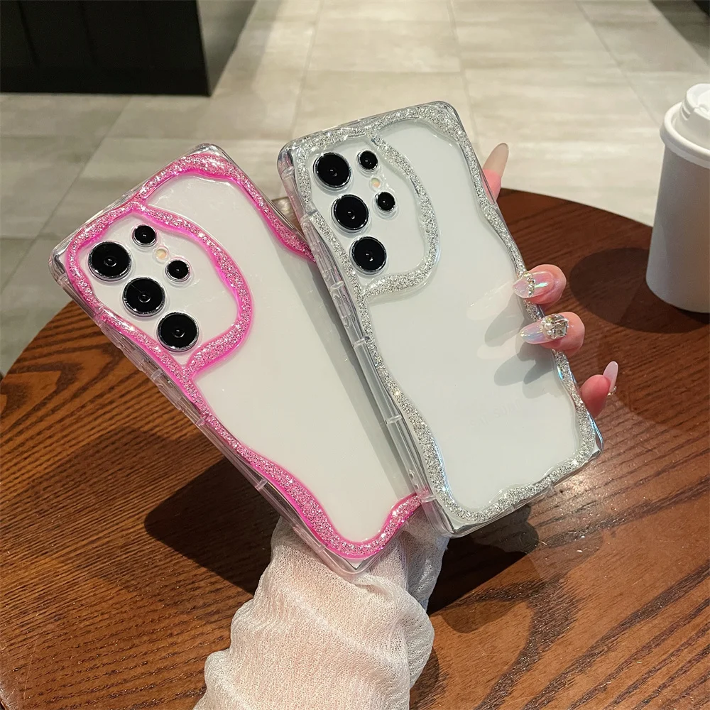 Luxury Glitter Wave Soft Tpu Phone Case For Samsung Galaxy Series_voghion.com