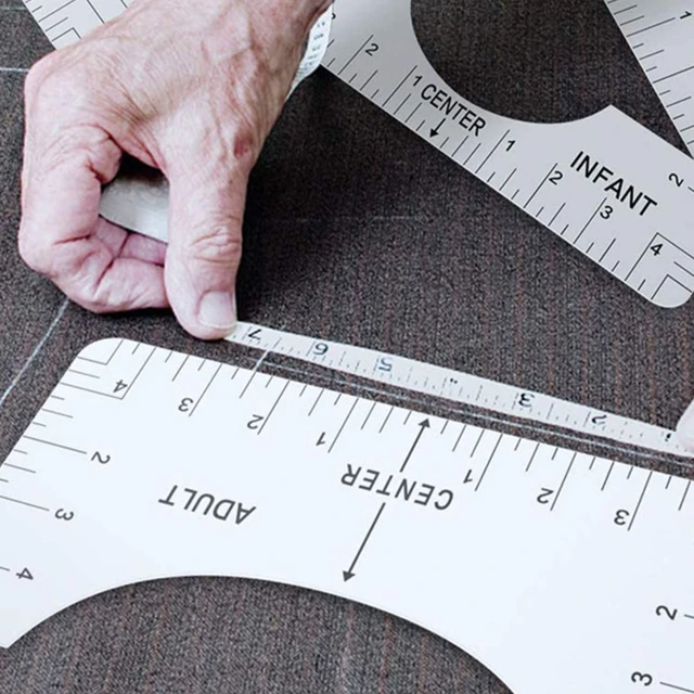 T Shirt Alignment Ruler T Shirt Craft Ruler Center Designs Ruler Tape  Measure For Vinyl Alignment Heat Press Sewing Accessories - AliExpress