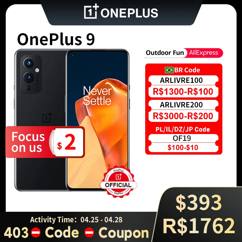 one plus cell phones Global Rom OnePlus 9 5G Smartphone 48MP Camera Snapdragon 888 4500 mAh Battery 6.55‘’ 120Hz AMOLED Display  NFC  Mobile Phone oneplus top phone