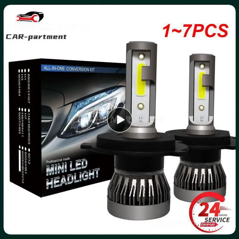 

1~7PCS PAMPSEEmini H7 H4 LED Bulb Car Headlight H11 H1 H8 H3 H9 9005/HB3 9006/HB4 Hi-Lo Beam 72W 12000LM Auto Headlamp LEDs