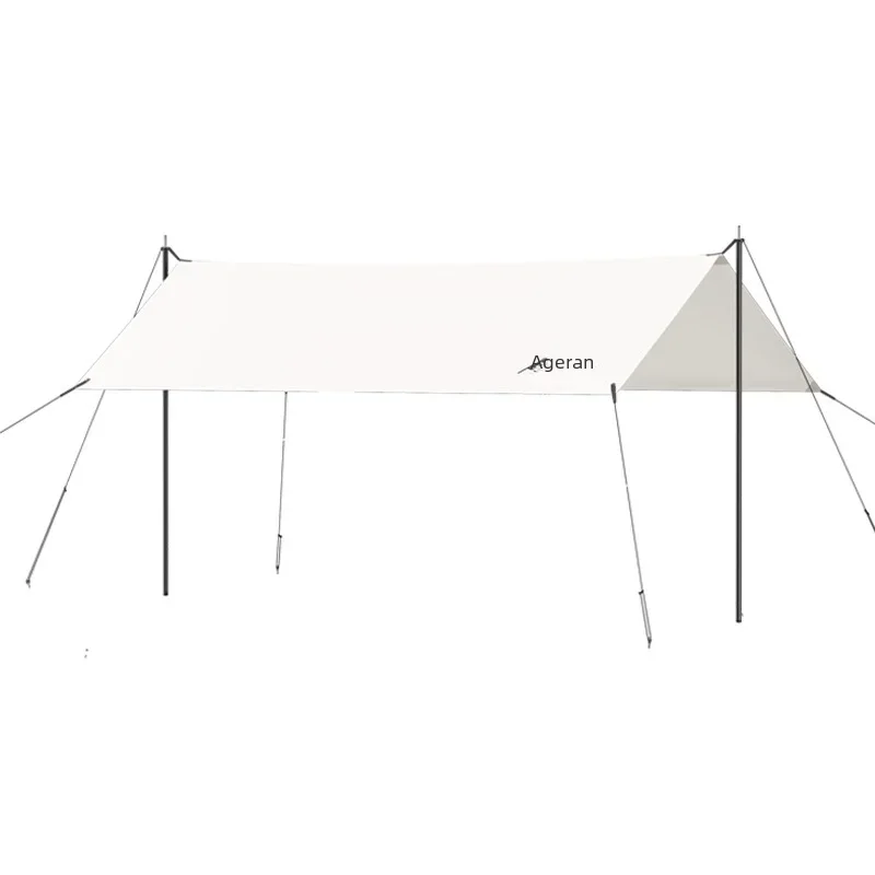 SunProtectionTarpwithSupportPoleRopePegWaterproofAwning