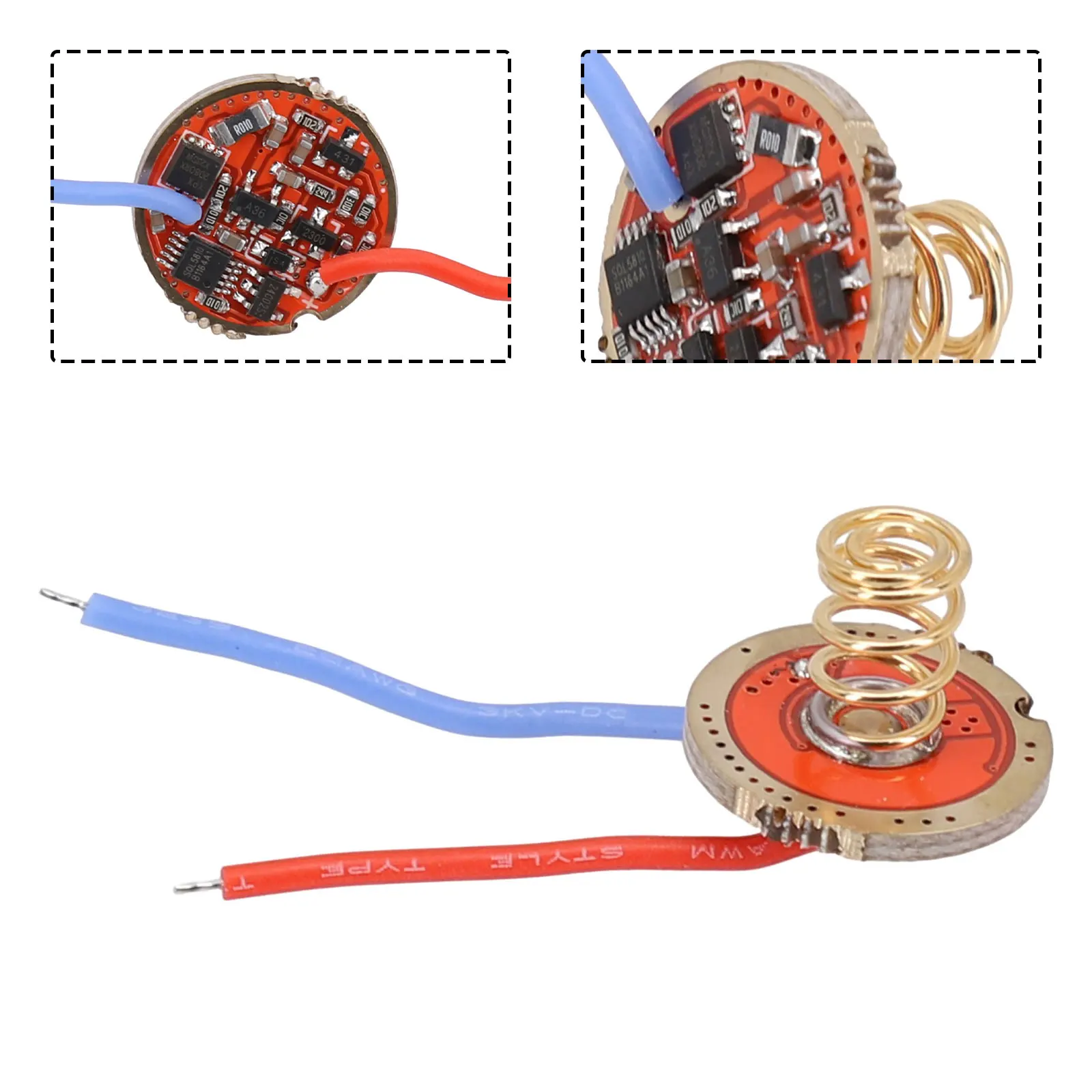

Flashlight LED Driver 5A 3V Circuit Board with Temperature Control Long Service Life Single Lithium Battery Powered