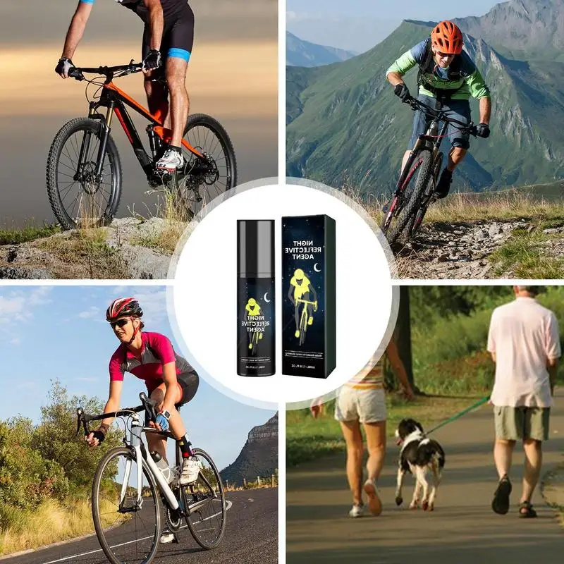 Night Spray Paint 100ml Glowing In The Dark Spray Paint For Bicycle Long Lasting Reflective Glow For Clothes Bicycles