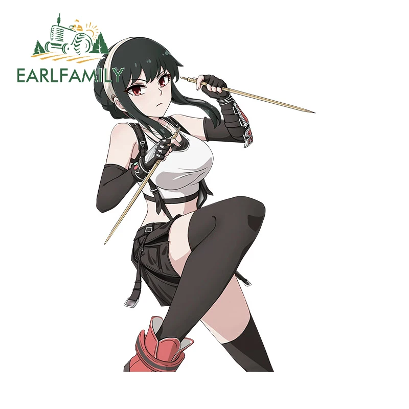

EARLFAMILY 13 см x 8,6 см для шпионской семьи Yor аниме Автомобильная наклейка протектор двери автомобиля Наклейка личное мотоциклетное виниловое украшение