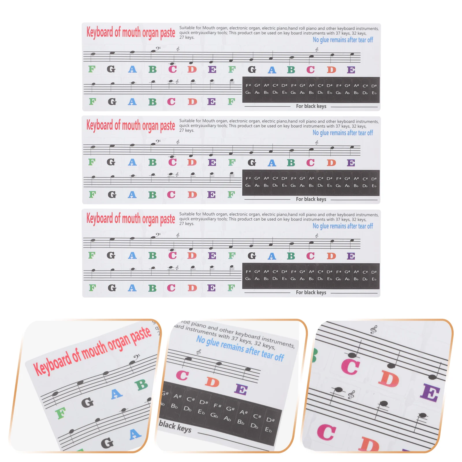 

Letter Stickers Melodica Keyboard Stickers Removable Keyboard Music Note Stickers Key Labels Beginners Learning Teaching