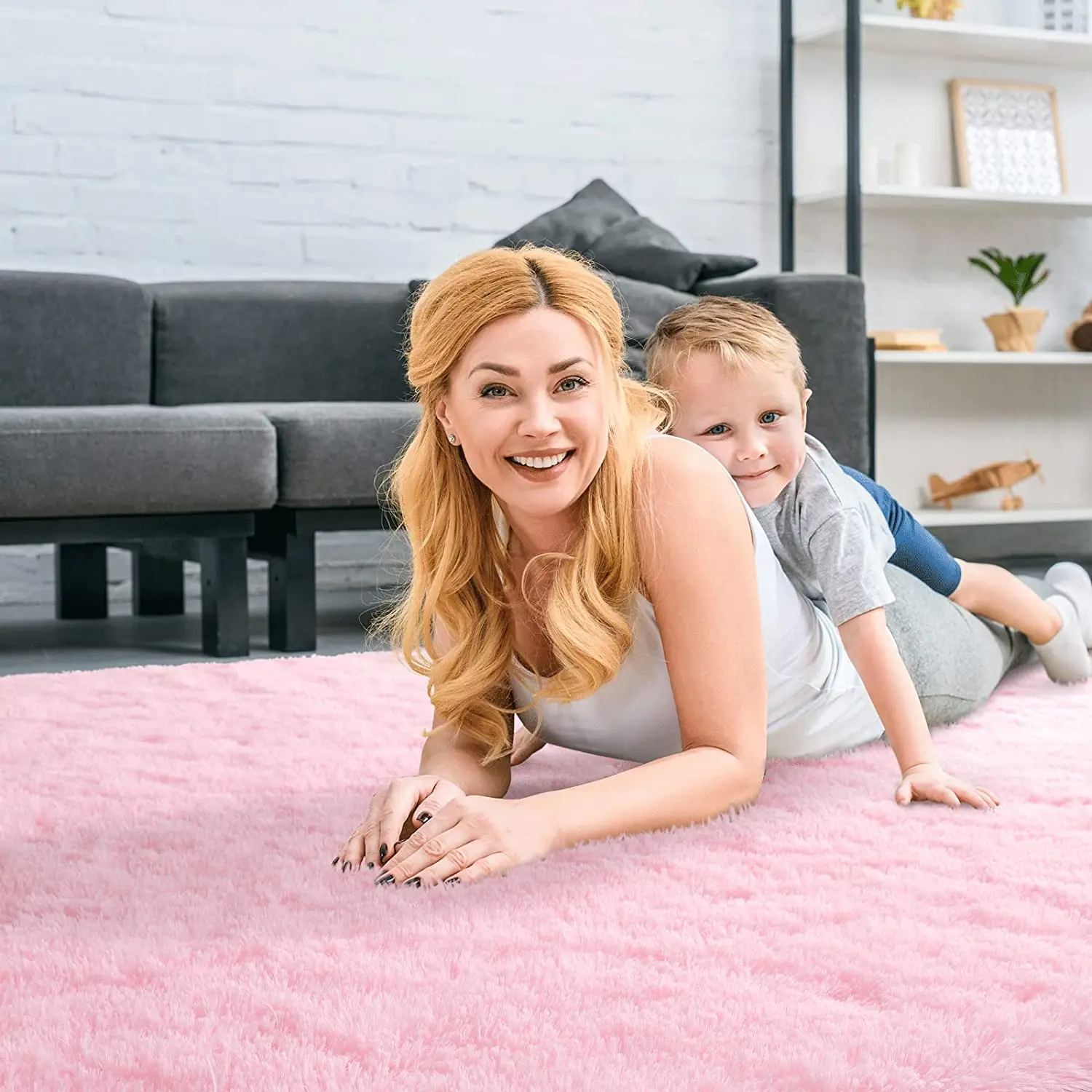  Espiraio Hot Pink Shaggy Rugs for Bedroom Living Room, Super  Soft Fluffy Fuzzy Area Rug for Kids Baby Nursery, Modern Indoor Plush  Carpet for Home Decor, 4x5.9 Feet Floor Furry Rugs