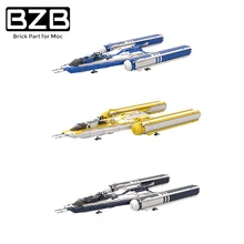 

BZB MOC Star Plane Airship Combat Aircraft 55736 Building Blocks Model Home Decoration Kids Boys Brain Game DIY Toys Gifts