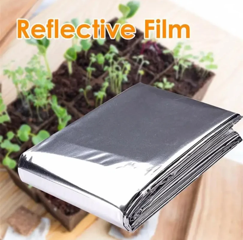 1pc Silver 210x130cm High Reflective Polyester Film Used For Planting Tent Room Garden Greenhouse Agriculture And Promoting