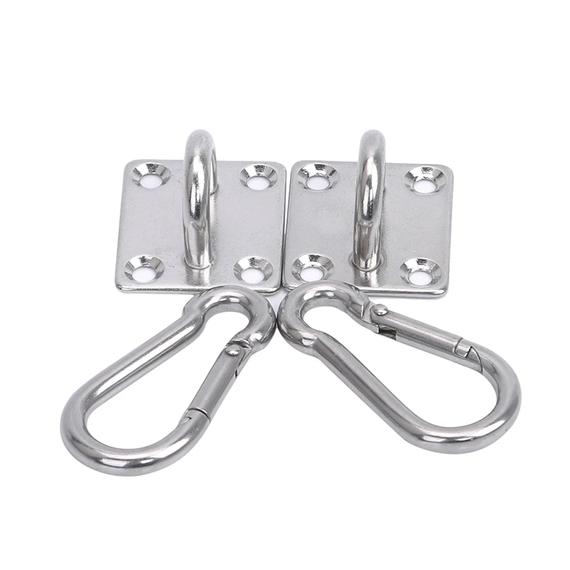 Description Picture 3 of item304 Stainless Steel Rotating Load-bearing Hook Hammock Fixed Plate Swing Sandbag Hanging Chair Fixed Buckle High Quality Durable