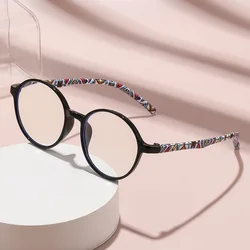 Chic Oversized Round Blue Light Blocking Reading Glasses (Black)