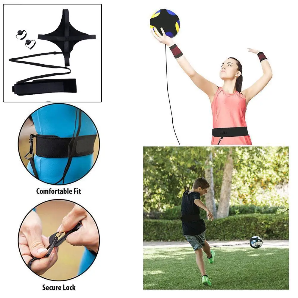 Volleyball Training Equipment Aid Practice Trainer with Adjustable Belt for Serving Setting Spiking Training Returns Ball