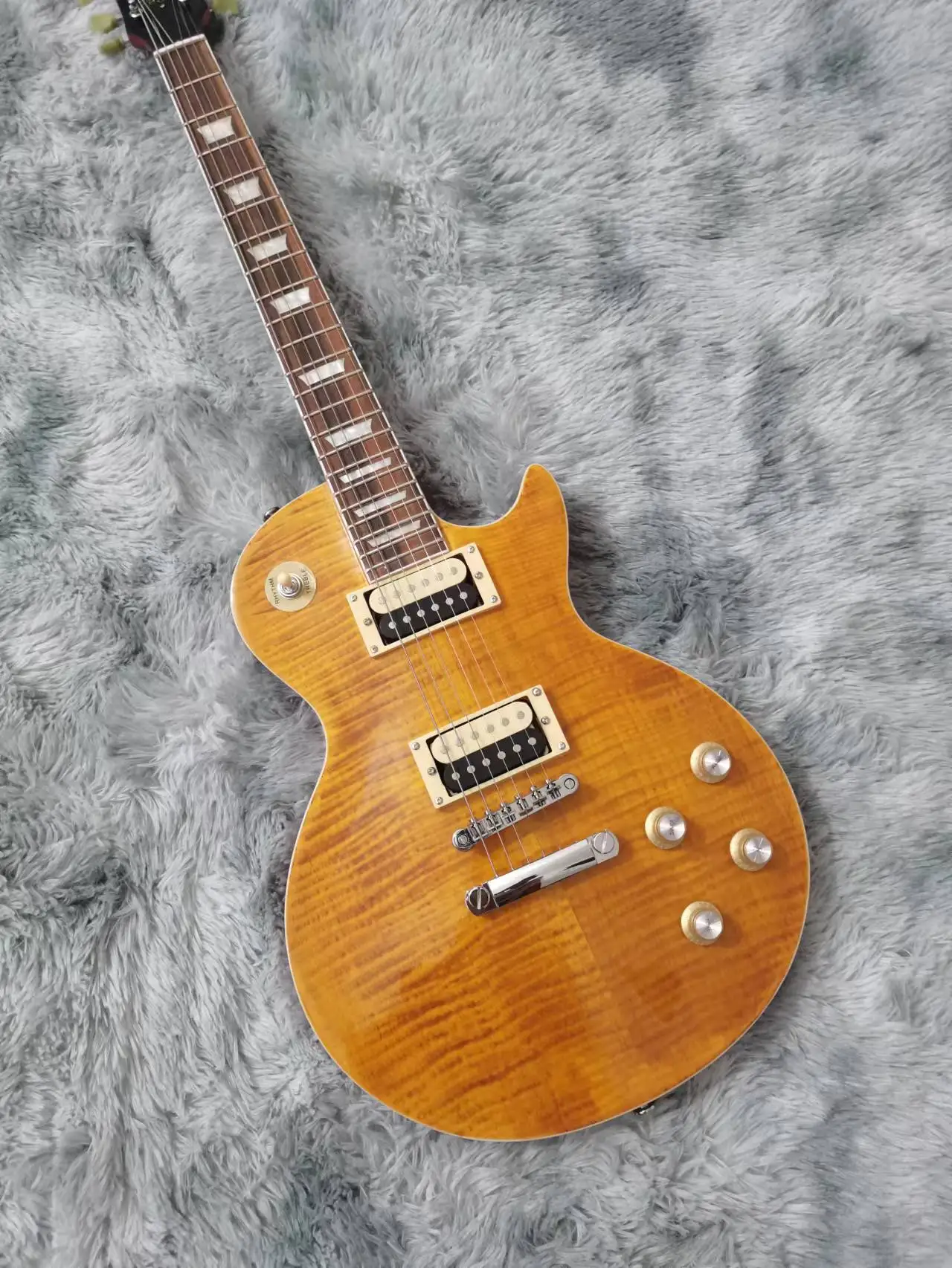 맞춤형 6 현 일렉트릭 기타, 실버 부품, 무료 배송 