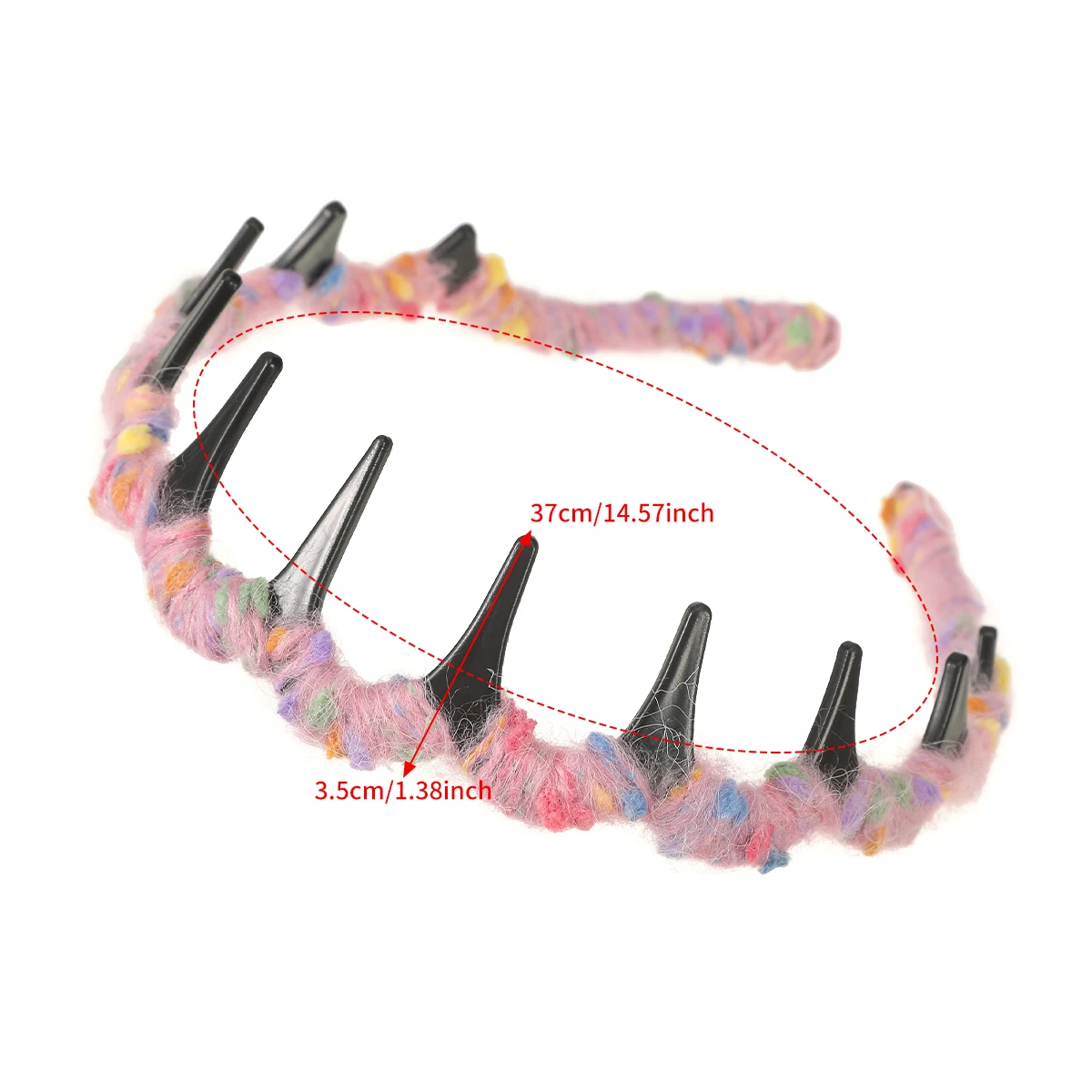 Braided Wavy Headband For Women Autumn Headband Toothed Non-Slip Face Wash Hair Hoops Bezel Hair Band Hair Accessories