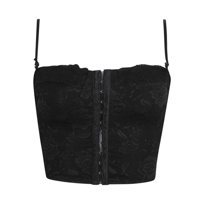 Y2k Pin Up Corset Top Lace Ruffle Vintage Strap Crop Top Backless Party Lace Up Mini Vest Sexy Beach Slim Camis Women long camisole