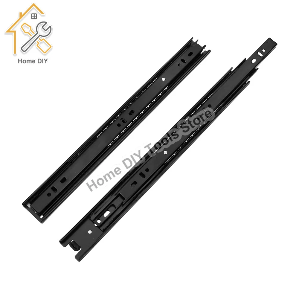 Cold Rolled Steel Drawer Slides Two-Section Cabinet Slides Furniture Hardware 12/14/16 Inch