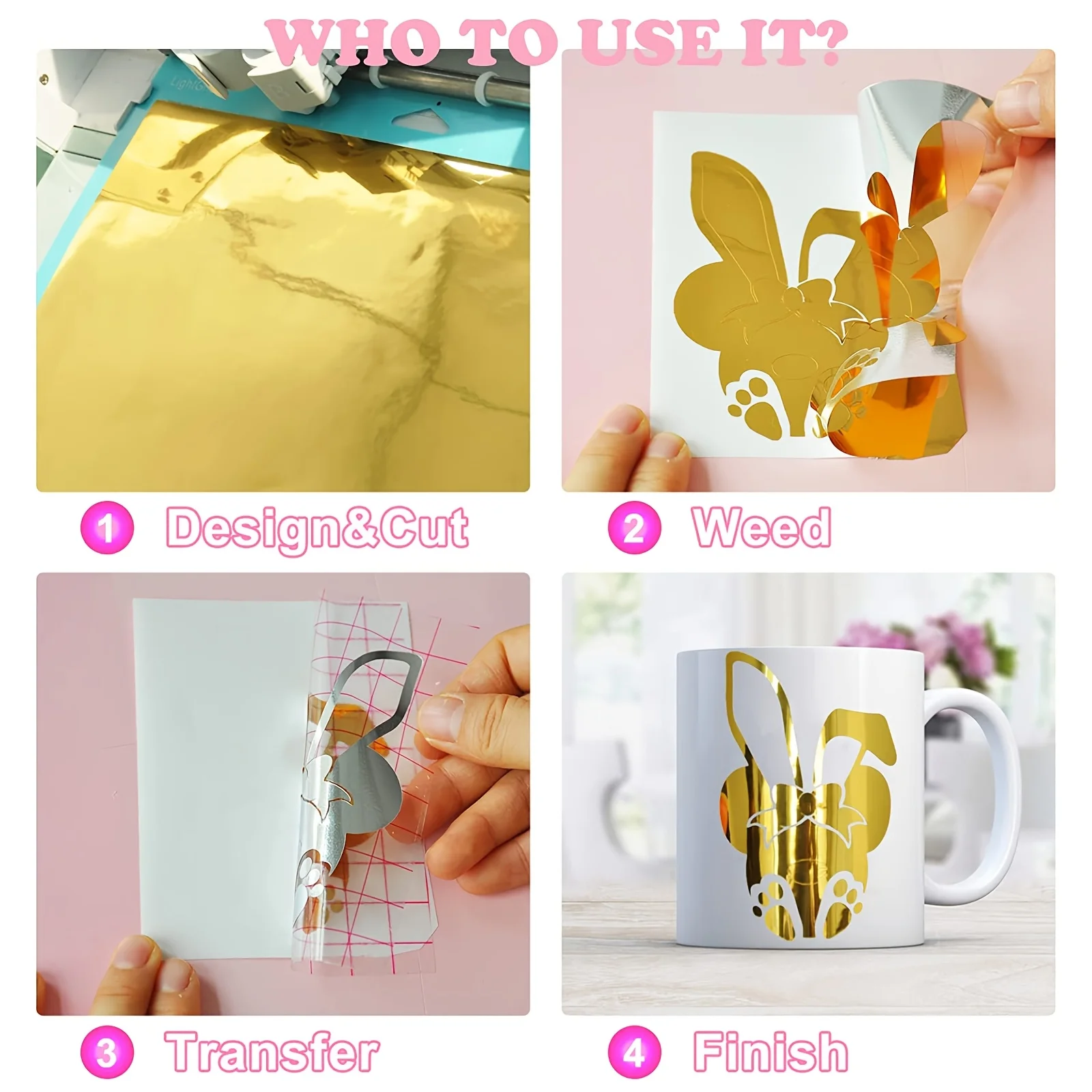 Golden Glossy Permanent Adhesive Vinyl Roll
