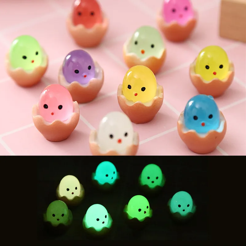 

Cute Miniatures Broken Shell Egg Glow At Night Birth Eggs Micro Landscape Decoration DIY Luminous Eggs Fairy Garden Accessories