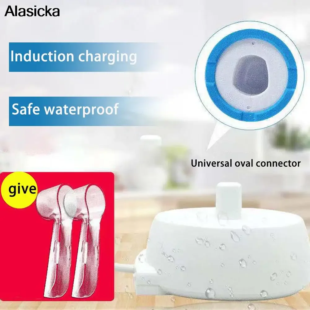 Universal Electric Toothbrush Charger with Inductive Charging Base and EU/US/USB Plug