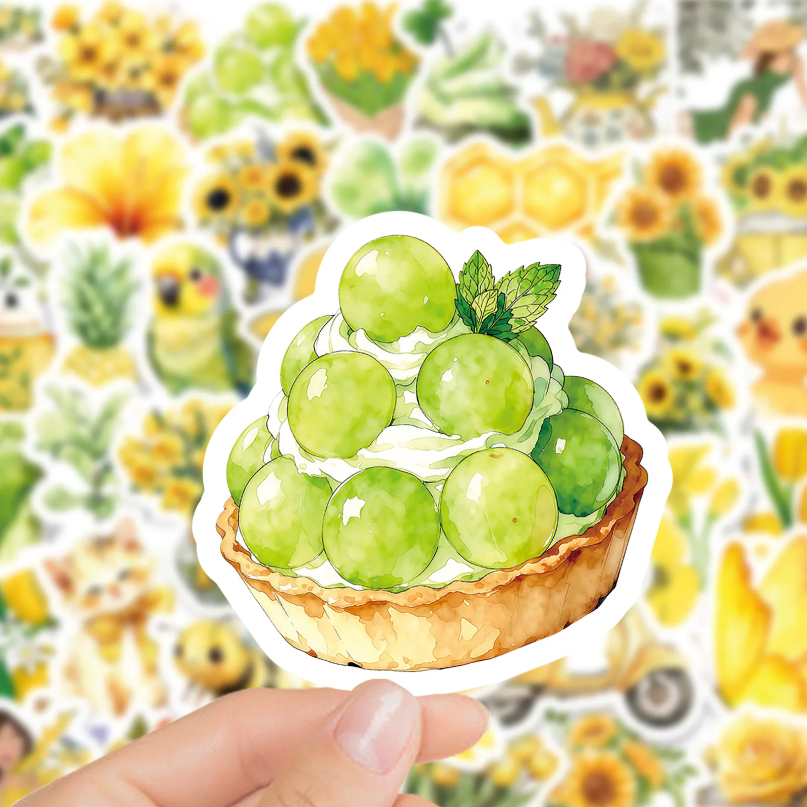 50Pcs 귀여운 꿀벌 꽃 스티커 노트북 스크랩북 수하물 기타 헬멧에 대한 신선한 소녀 스티커 DIY 낙서 미적 스티커