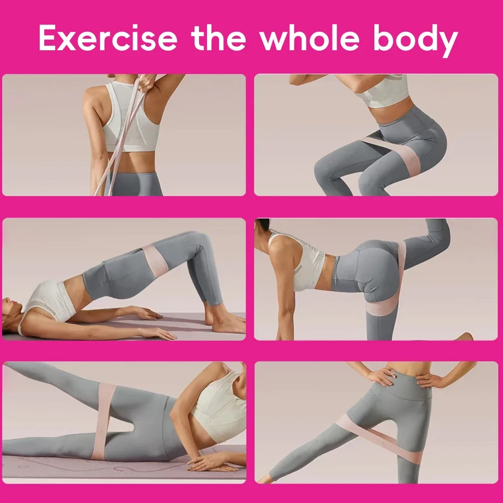 1Pc Silicone Resistance Bands with 4 Resistance Levels Exercise Workout Loop Bands Workout Stretch Bands for Home Gym Yoga