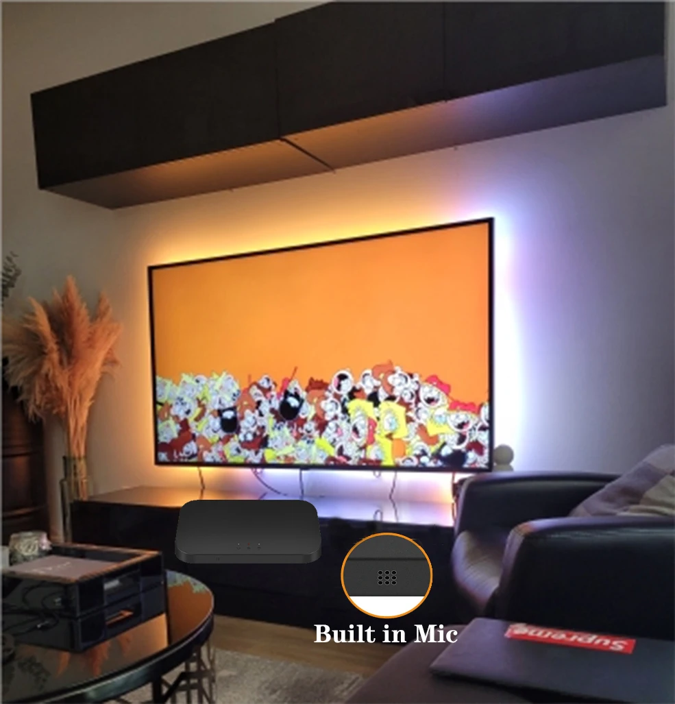 Smart Ambient TV retroilluminazione a Led per dispositivo 4K HDMI 2.0  scatola di sincronizzazione Kit luci di striscia a Led Wifi Alexa Voice  Google