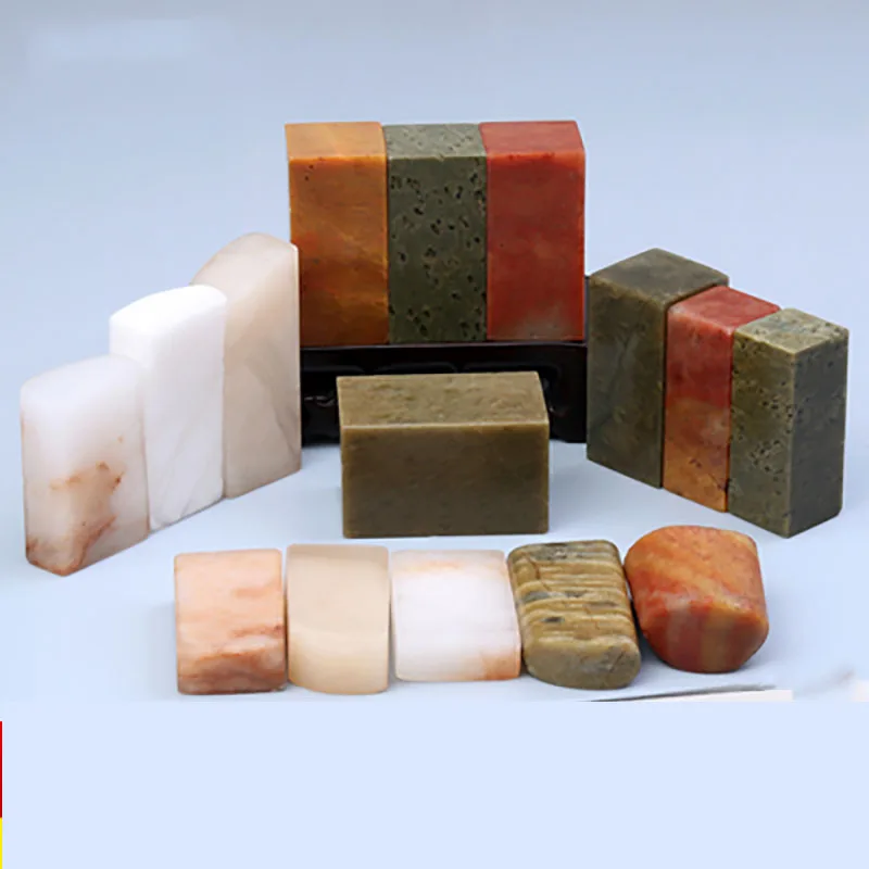 Chinese Name Stamp Stone Seal Set, Letter Sealing Blank Stamp for Painting, Calligraphy, Art Supply, 15 Pcs