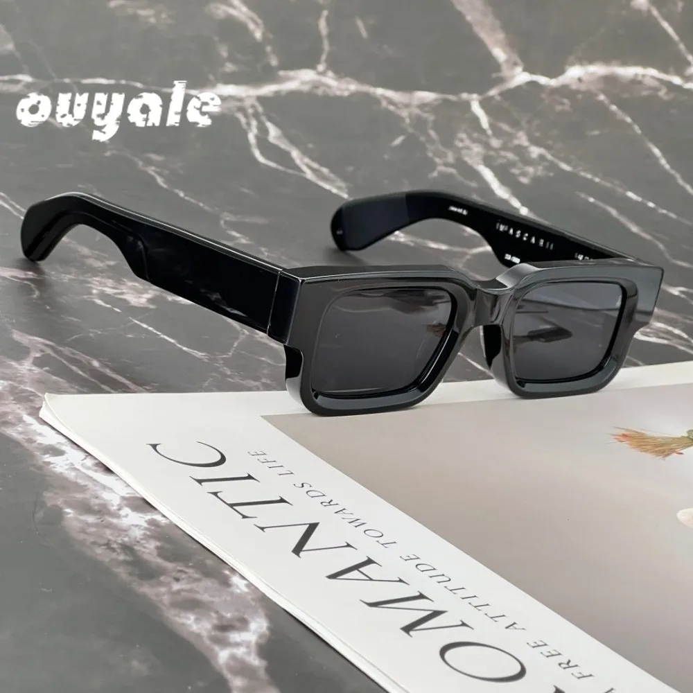 JMM Sunglasses ASCARI Vintage Square Unisex Handcrafted Acetate UV400 Classic Retro Designer Eyewear