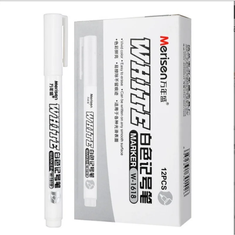 Permanent Marker Pen 1/3/5 Pcs White Alcohol Paint Oily Waterproof Tire Painting Graffiti Gel Pen Art Painting Supplies