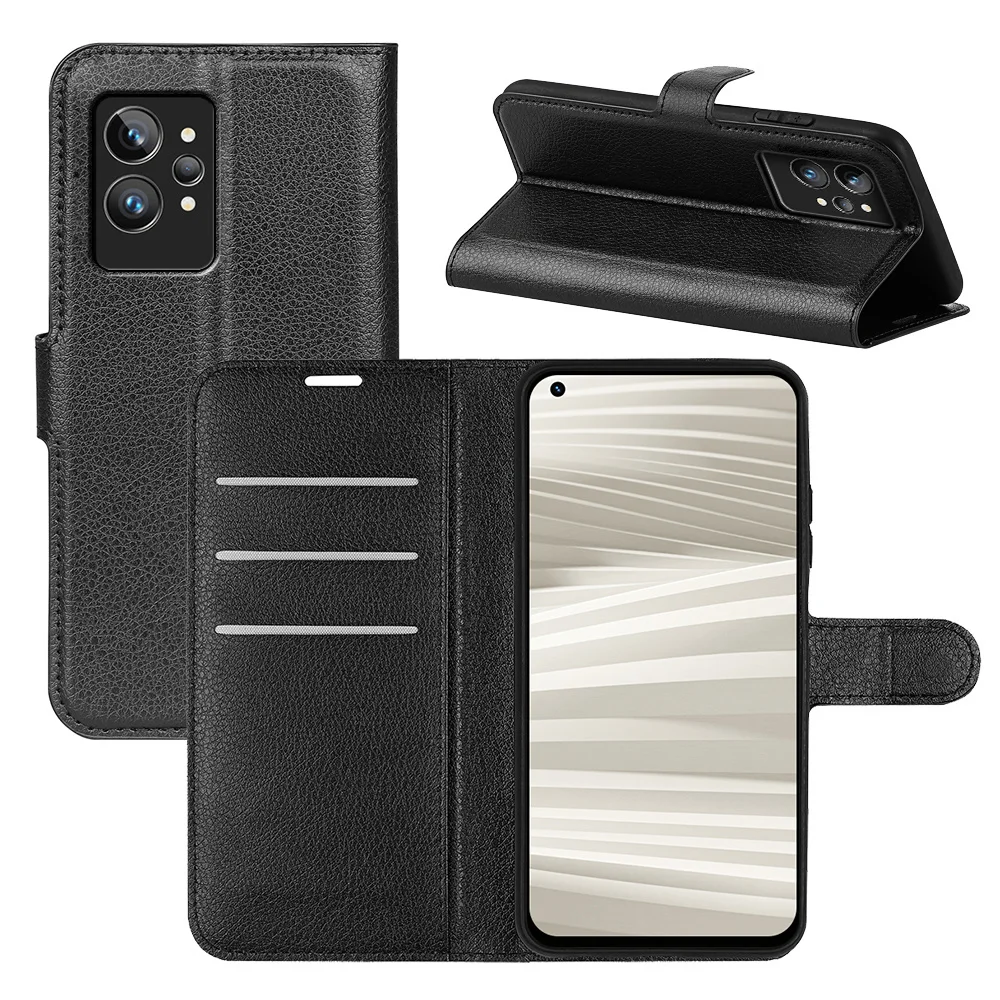 For Realme Gt2 Pro For Realme Gt2 Pro 5G Case Pu Leather Card Vintage Magnet Phone Slots Cover For Realme Phone Case