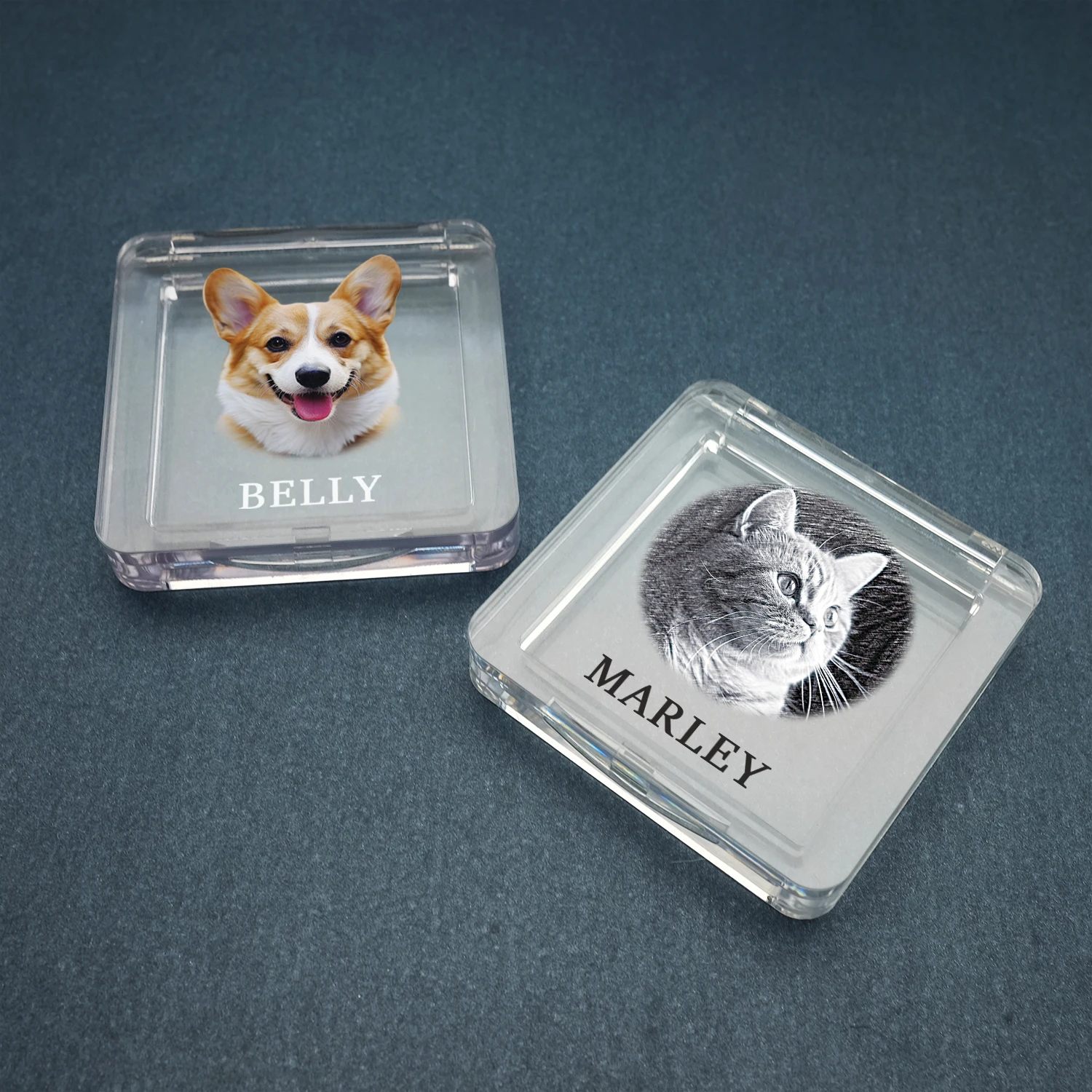 Portachiavi ricordo trasparente per peli di animali domestici a forma di gatto, scatola di immagazzinaggio commemorativa creativa per pelliccia di gatto, regalo ornamentale appeso fai da te carino  15