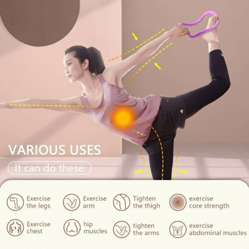 Yoga Pilates Ring After Massage Calf Elastic Neck Yoga Ring Suitable For All Ages PP Material Ergonomic Design