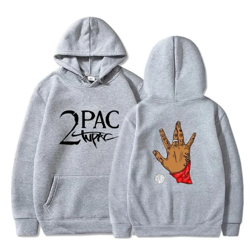 Gangsta Rap 2Pac Hoodies Sänger Grafikdruck Sweatshirts für Fans Lässige Langarm Herren/Damen Kleidung Sudaderas Hoody – Detail 9