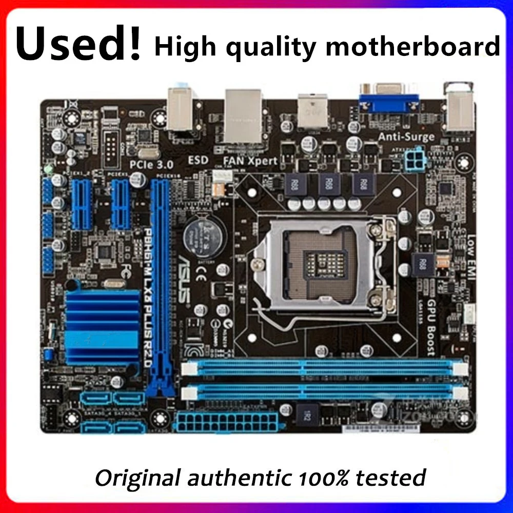 

For ASUS P8H61-M LX3 PLUS R2.0 Computer Motherboard LGA 1155 DDR3 For Intel H61 P8H61 Desktop Mainboard SATA II PCI-E X16 Used