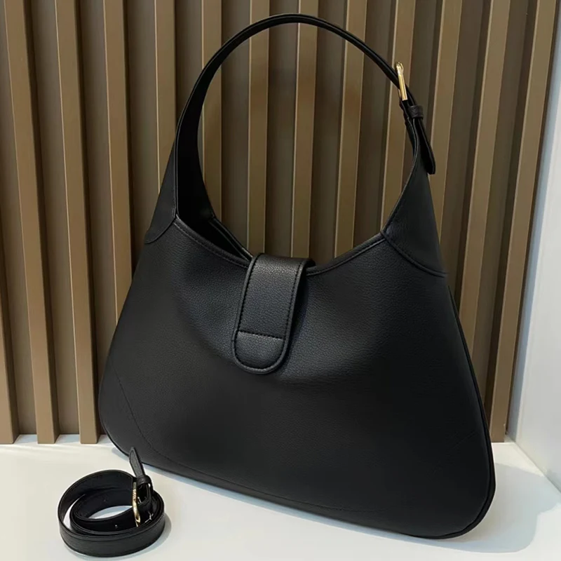 

Vintage leather handbag Women's new Crescent bag Fashion large capacity multi-functional underarm bag oblique span shoulder bag