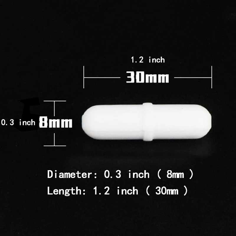 30Mm/ 1.2 Inch PTFE Magnetic Stirrer Mixer Stir Bar Stir Rod Magnetic Lab Plate Bar magnetic stirrer bar